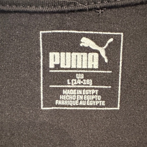 Puma Black Tee with White Logo - Picture 2 of 6